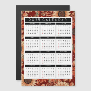 Calendrier magnétique des tournesols 2025 - Année