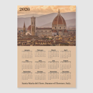 Calendrier magnétique Duomo Florence Italie 2026