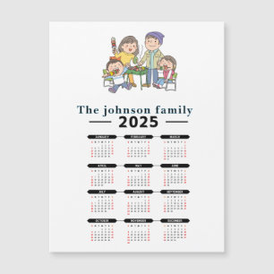 Calendrier magnétique familial personnalisé 2025