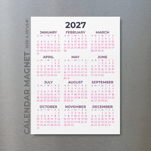 Calendrier Magnétique Féminin Simple Rose 2027