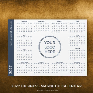 Calendrier magnétique Logo Entreprise Bleu Blanc 2