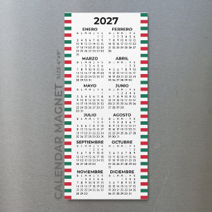 Calendrier Magnétique Minimaliste 2027 Espagnol Me