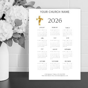 Calendrier Magnétique Minimaliste Moderne 2026