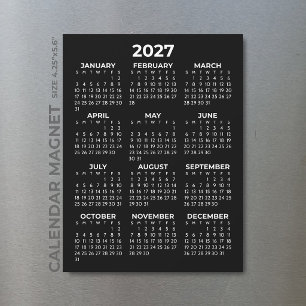 Calendrier Magnétique Minimaliste Simple Blanc 202