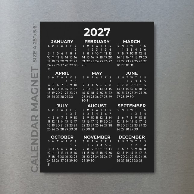 Calendrier Magnétique Minimaliste Simple Blanc 202 (Créateur téléchargé)