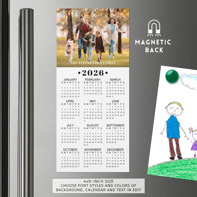Calendrier Magnétique Personnalisé 2026 (Créateur téléchargé)