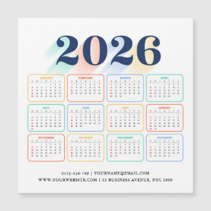 Calendrier Magnétique Personnalisé 2026 – Moderne