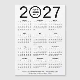 Calendrier Magnétique Personnalisé 2027 Avec Logo 