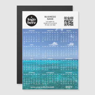 Calendrier magnétique personnalisé avec code QR et