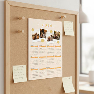 Calendrier magnétique personnalisé avec photos 202