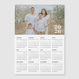 Calendrier magnétique photo personnalisé 2026