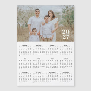 Calendrier magnétique photo personnalisé 2027