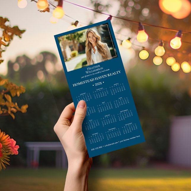 Calendrier magnétique professionnel 2025/Bleu (Créateur téléchargé)