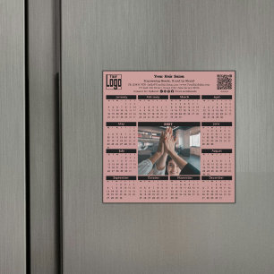 Calendrier magnétique QR-code photo d'équipe moder