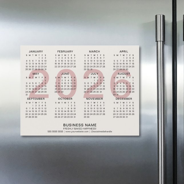 Calendrier Magnétique sur Mesure pour Entreprises  (Custom Business 2026 Magnetic Calendar)