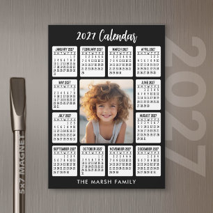 Calendrier magnétique vertical 2027 Photo - HNY no