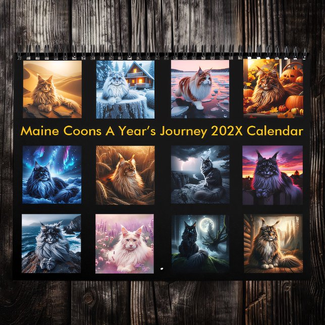 Calendrier Maine Coons A Year's Journey 202X (Créateur téléchargé)