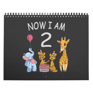 Calendrier Maintenant j'ai 2 ans 2ème anniversaire au zoo béb