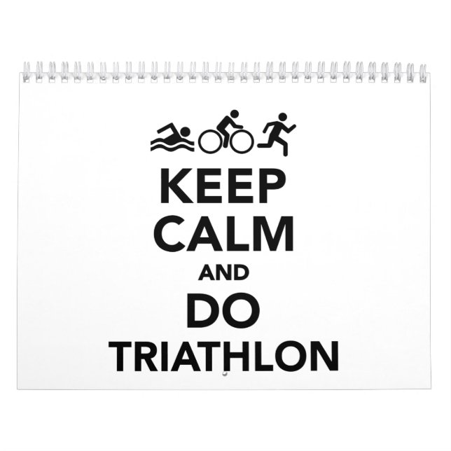 Calendrier Maintenez calme et faites le triathlon (Protection)