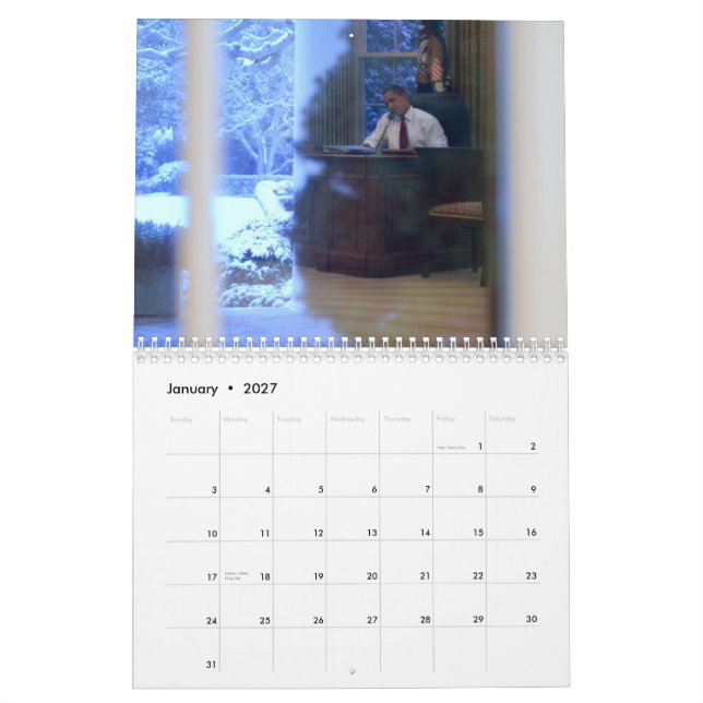 CALENDRIER MAISON 2011 DE PRÉSIDENT OBAMA INSIDE THE WHITE (Jan 2027)