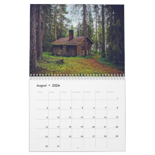 Calendrier Maisons de campagne rustiques et cabines cosy - Ph