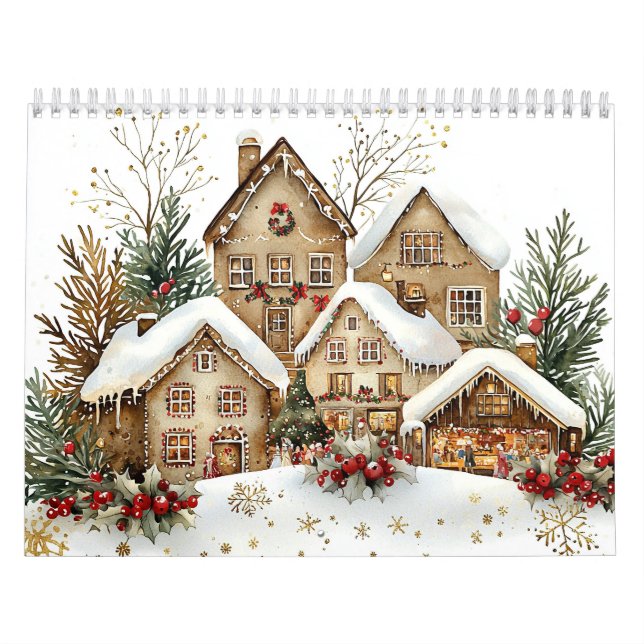 Calendrier Maisons en pain d'épice d'hiver (Protection)