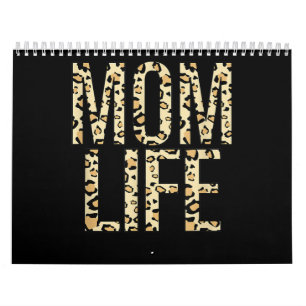 Calendrier maman vie cheetah empreinte de léopard cadeau