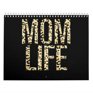 Calendrier maman vie cheetah empreinte de léopard cadeau