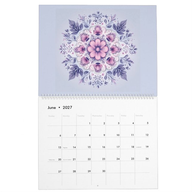 Calendrier Mandala de la série en floraison (Jun 2027)