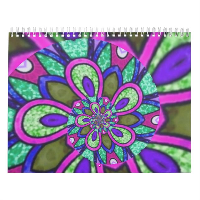 Calendrier Mandala spirale unique (Protection)