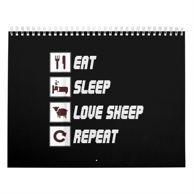 Calendrier Mange sommeil amour mouton répéter | Don de devis  (Protection)