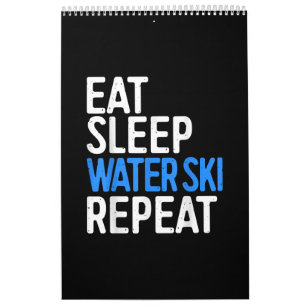 Calendrier Manger Eau du sommeil Ski Répéter Eau Ski Cadeau