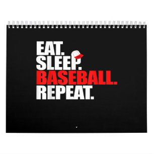 Calendrier Mangez le baseball de baseball de base-ball de cha
