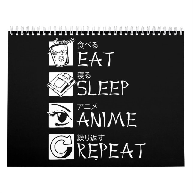 Calendrier Mangez Sleep Anime Répétez L'Idée Cadeau Cosplayer (Protection)