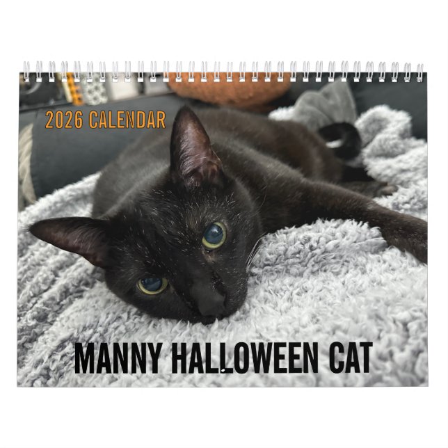 Calendrier Manny Halloween Cat 2026 Calendar (Protection)
