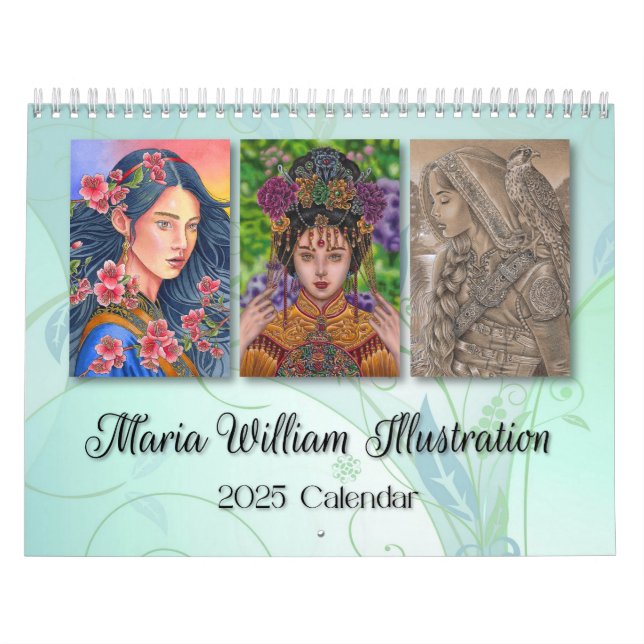 Calendrier Maria William Illustration 2025 (Protection)