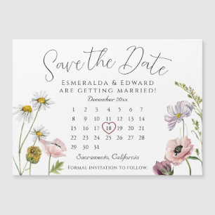 Calendrier Mariage Fleur SimpleWild Enregistrer La