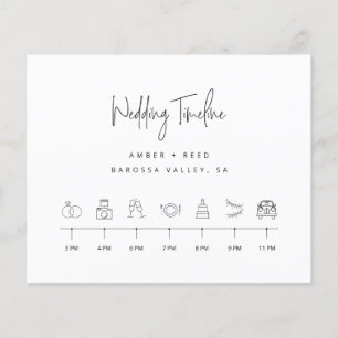 Calendrier mariage Ordre des événements Feuille bu