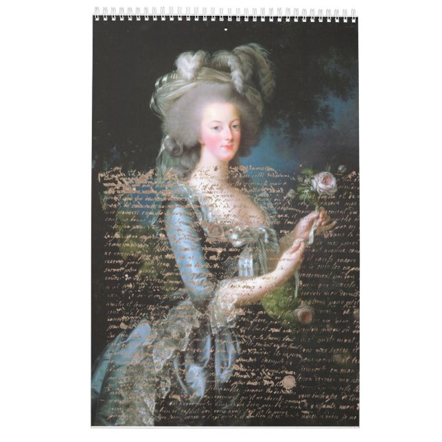 Calendrier Marie-Antoinette (Dos)
