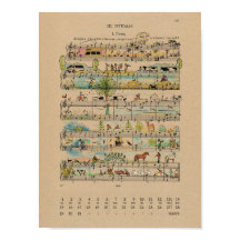 Calendrier Mars Happy Notes 2022 Poster