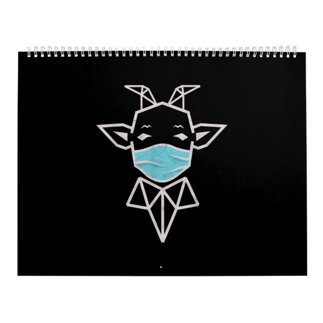 Calendrier Masque de port de mouton | Moutons simples présent (Protection)