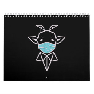 Calendrier Masque de port de mouton   Moutons simples présent