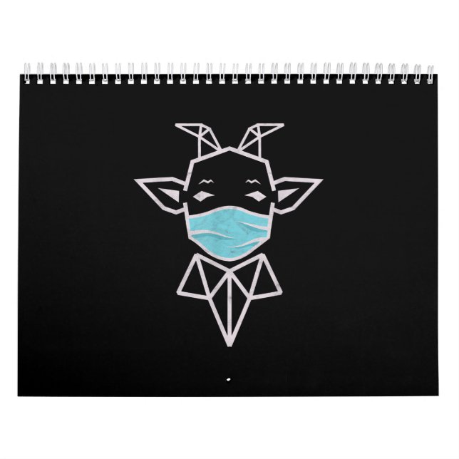 Calendrier Masque de port de mouton | Moutons simples présent (Protection)