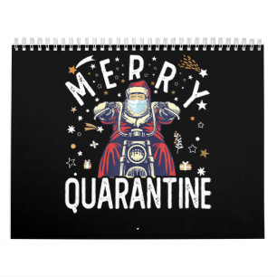 Calendrier Masque visage Père Noël pour Hipster Moto