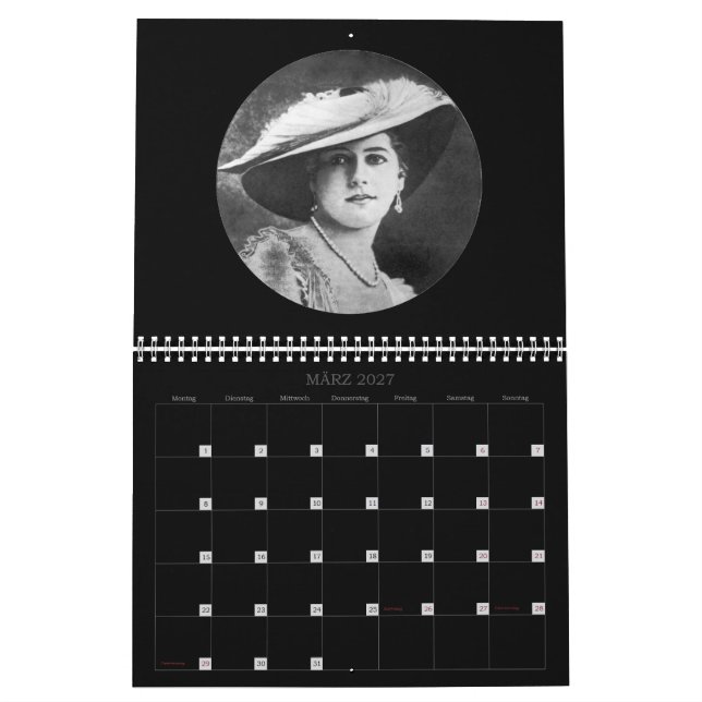 Calendrier Mata hari (Mar 2027)