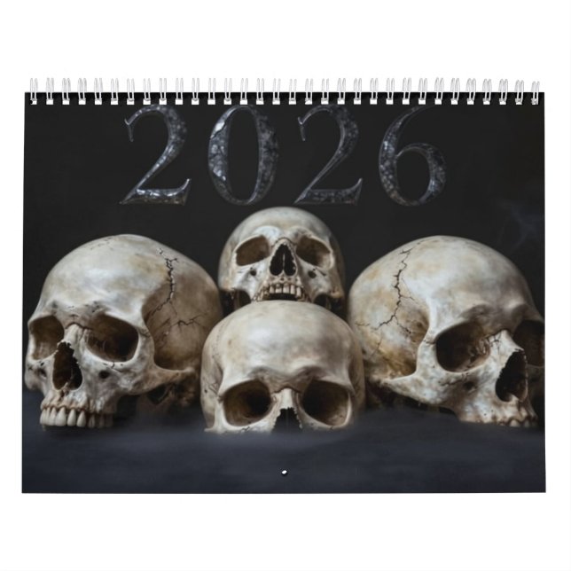Calendrier Medium 2026 Skull Art Calendar (Protection)