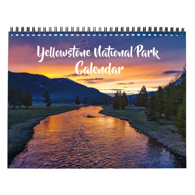 Calendrier Medium Size Yellowstone Park Calendar (Protection)