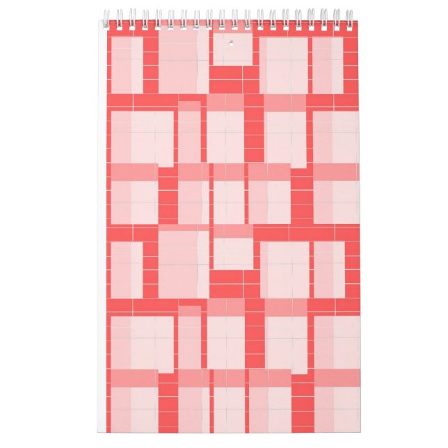 Calendrier meilleur carré rouge et rose (Protection)