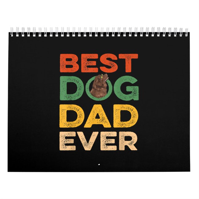 Calendrier Meilleur chien de terre-neuve papa (Protection)