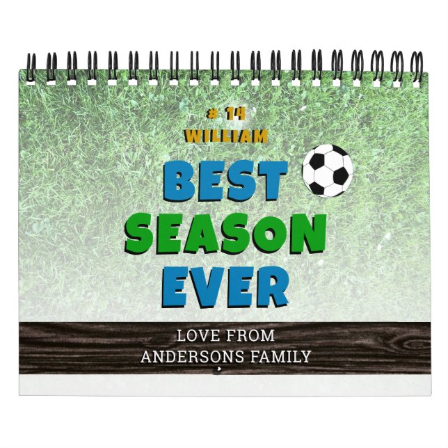 Calendrier Meilleure SAISON jamais, Football, Sports Personna (Protection)